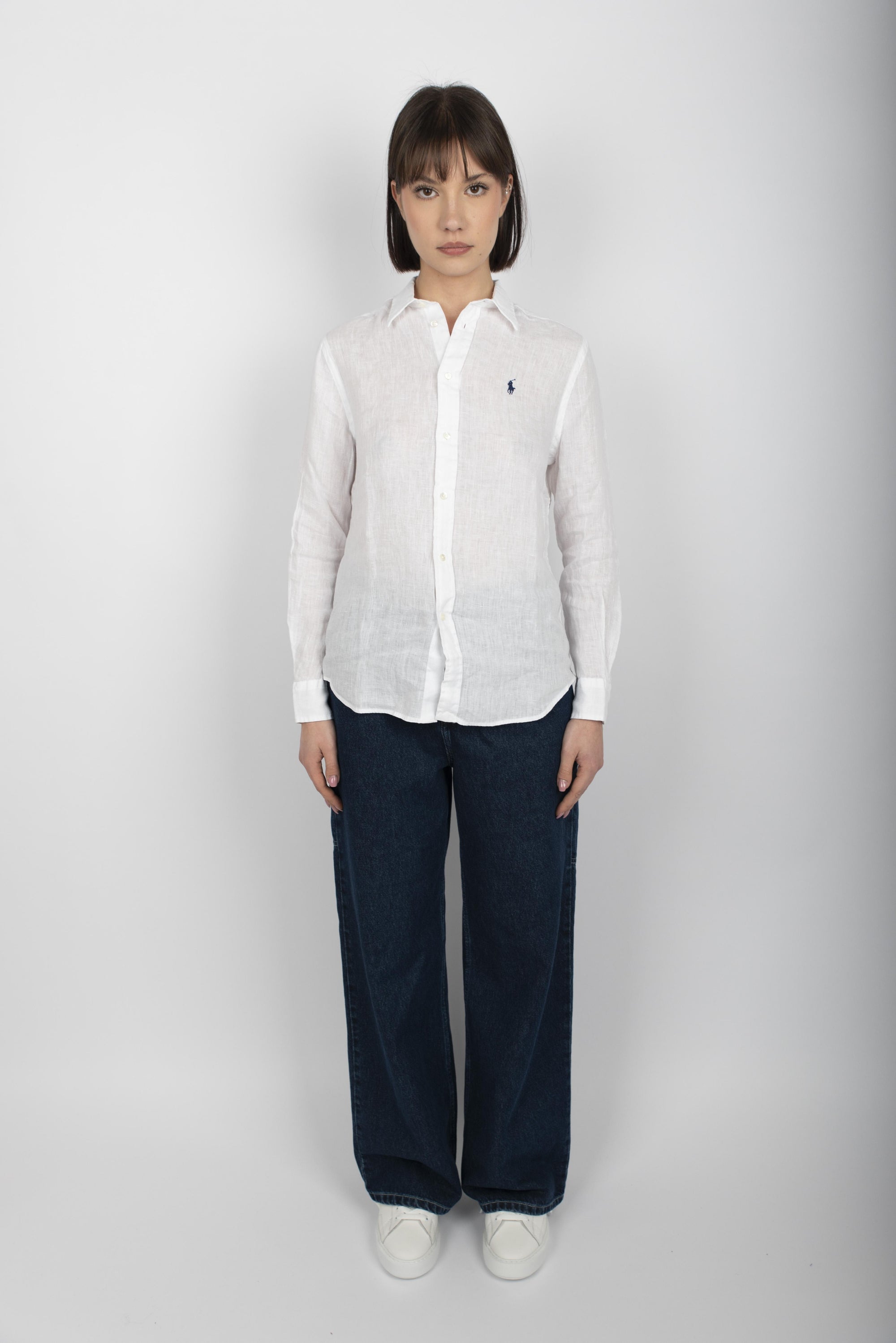 Camicia in lino Classic Fit bianco 211970730 001 POLO RALPH LAUREN 