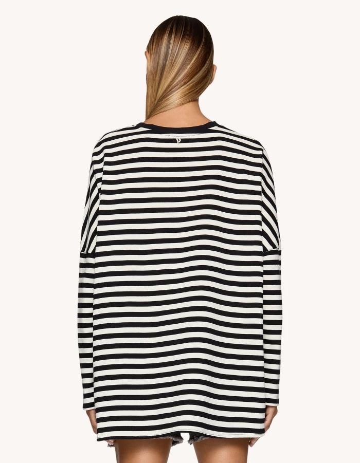 T-shirt girocollo over DS025JF0353DXXX 107 DONDUP 