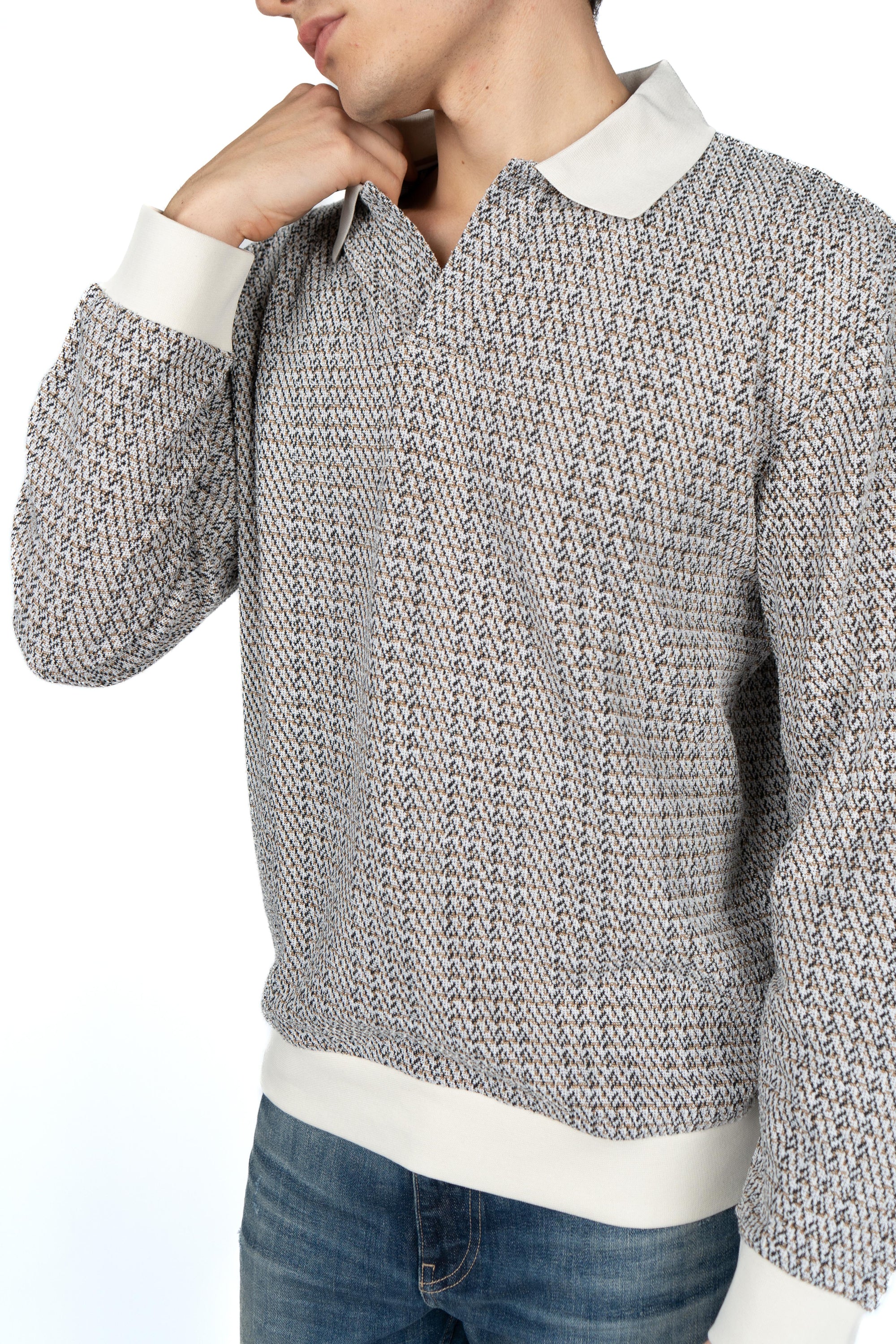 Felpa polo con trama 50543386 132 BOSS 