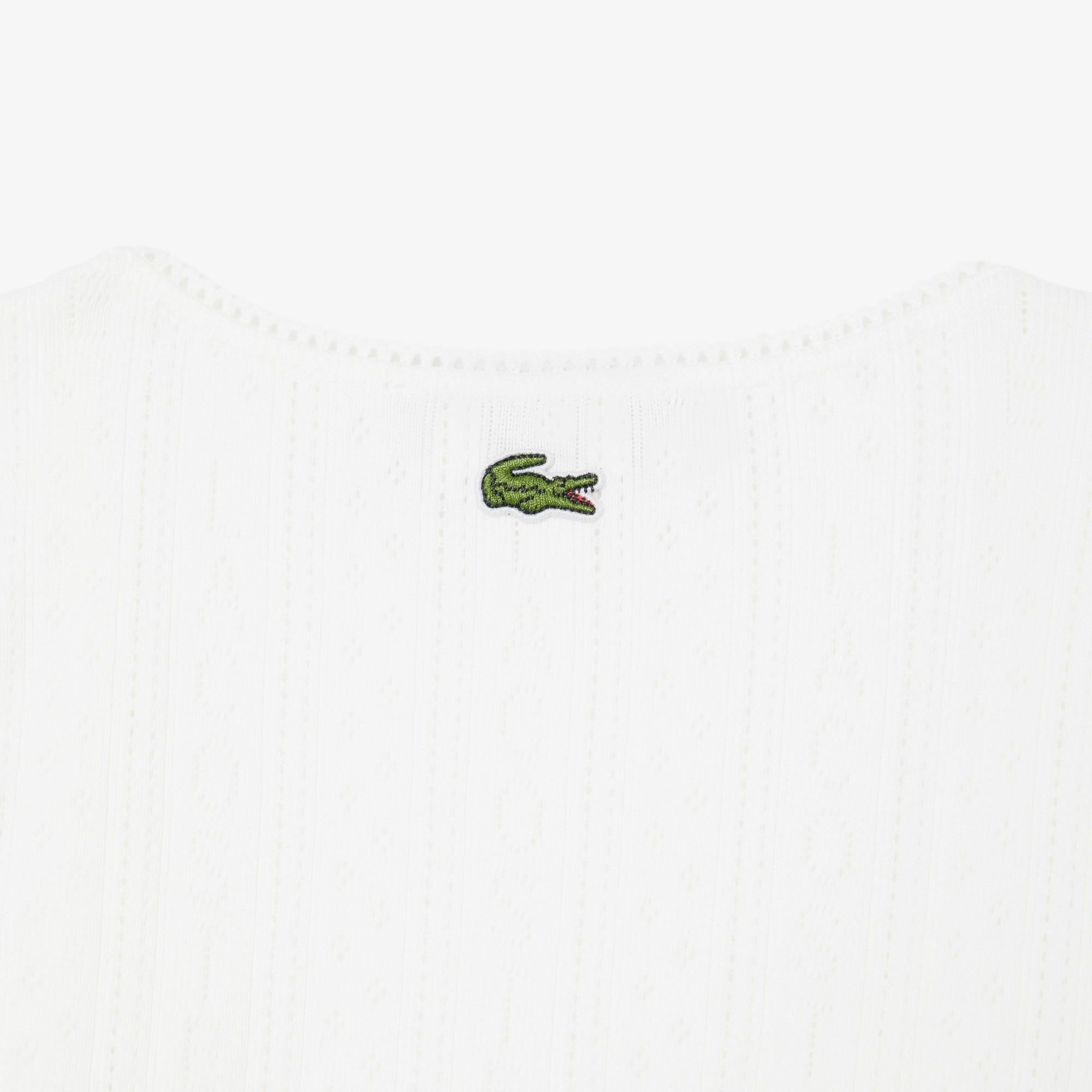 Canotta slim fit Pointelle in maglia di cotone TF5279 70V LACOSTE 