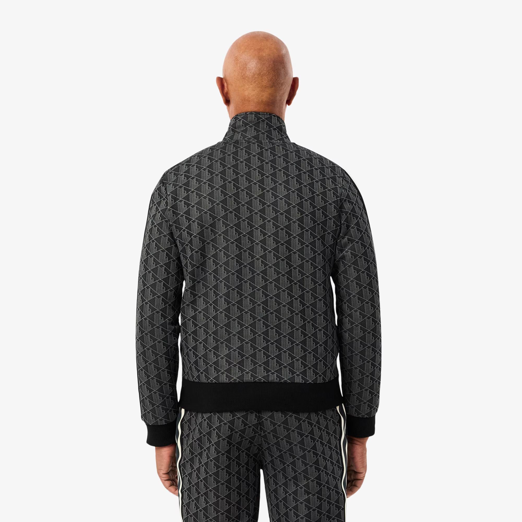 Felpa in jacquard  monogrammata con zip SH1368 4PC LACOSTE 