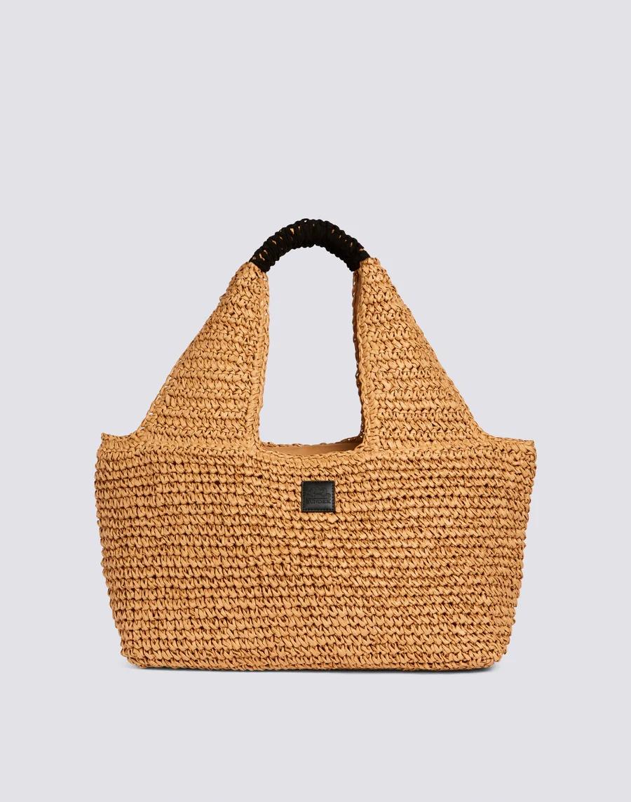 Maxi bag in paper straw intrecciata AW714ABPA100 13000 SUNDEK 