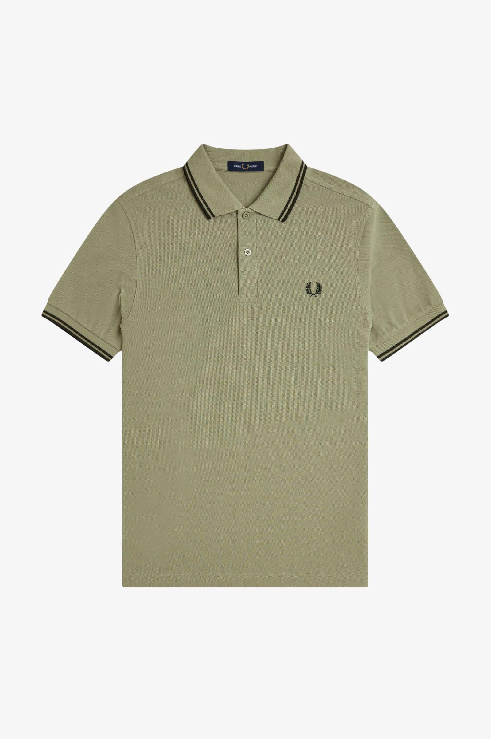 Polo pique&#39; con doppia riga M360054 Y64 FRED PERRY 