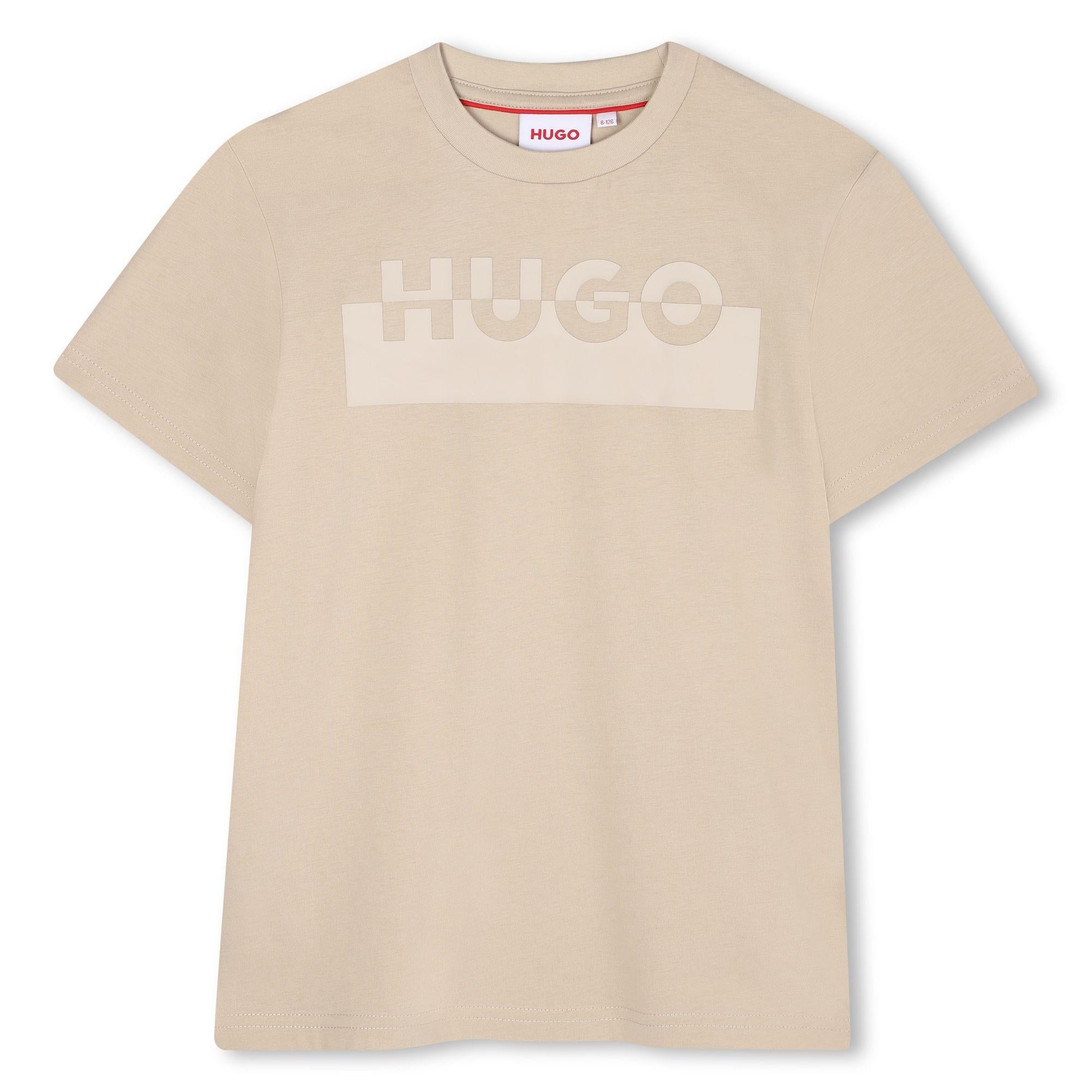 Maglia a maniche corte in cotone con taschino G00441 249B HUGO 