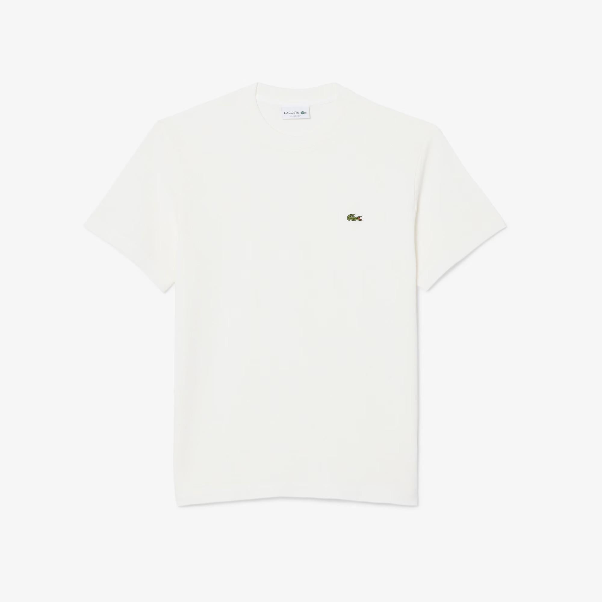 T-shirt in piqué pesante di cotone e lino TH0629 70V LACOSTE 