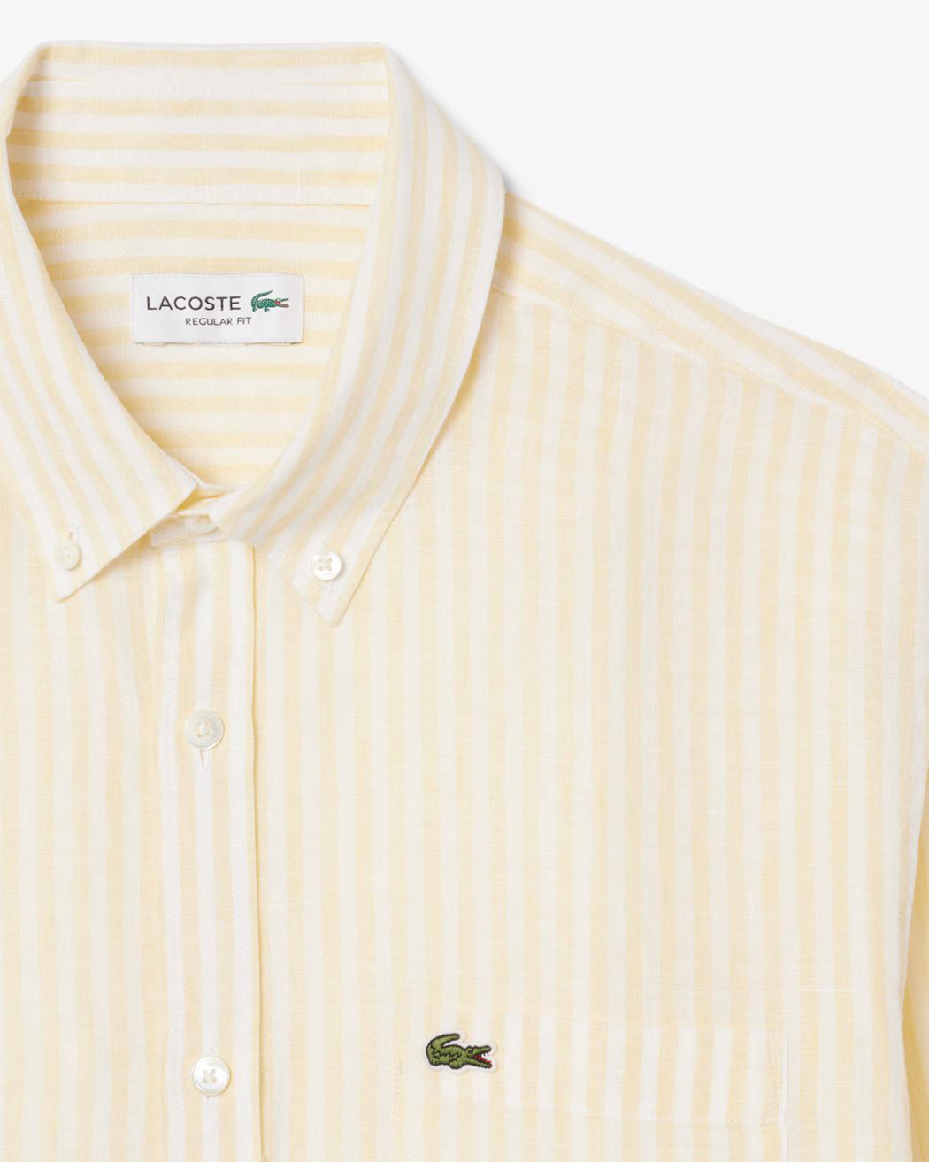 Camicia di lino a righe regular fit CH6985 2AI LACOSTE 