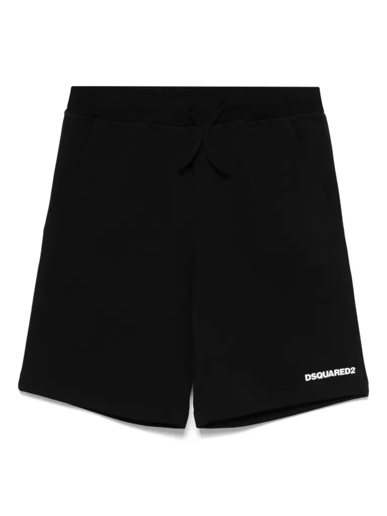 D2Kids Junior Drawstring Logo Shorts Black DQ2738D0094 DQ900 DSQUARED2 