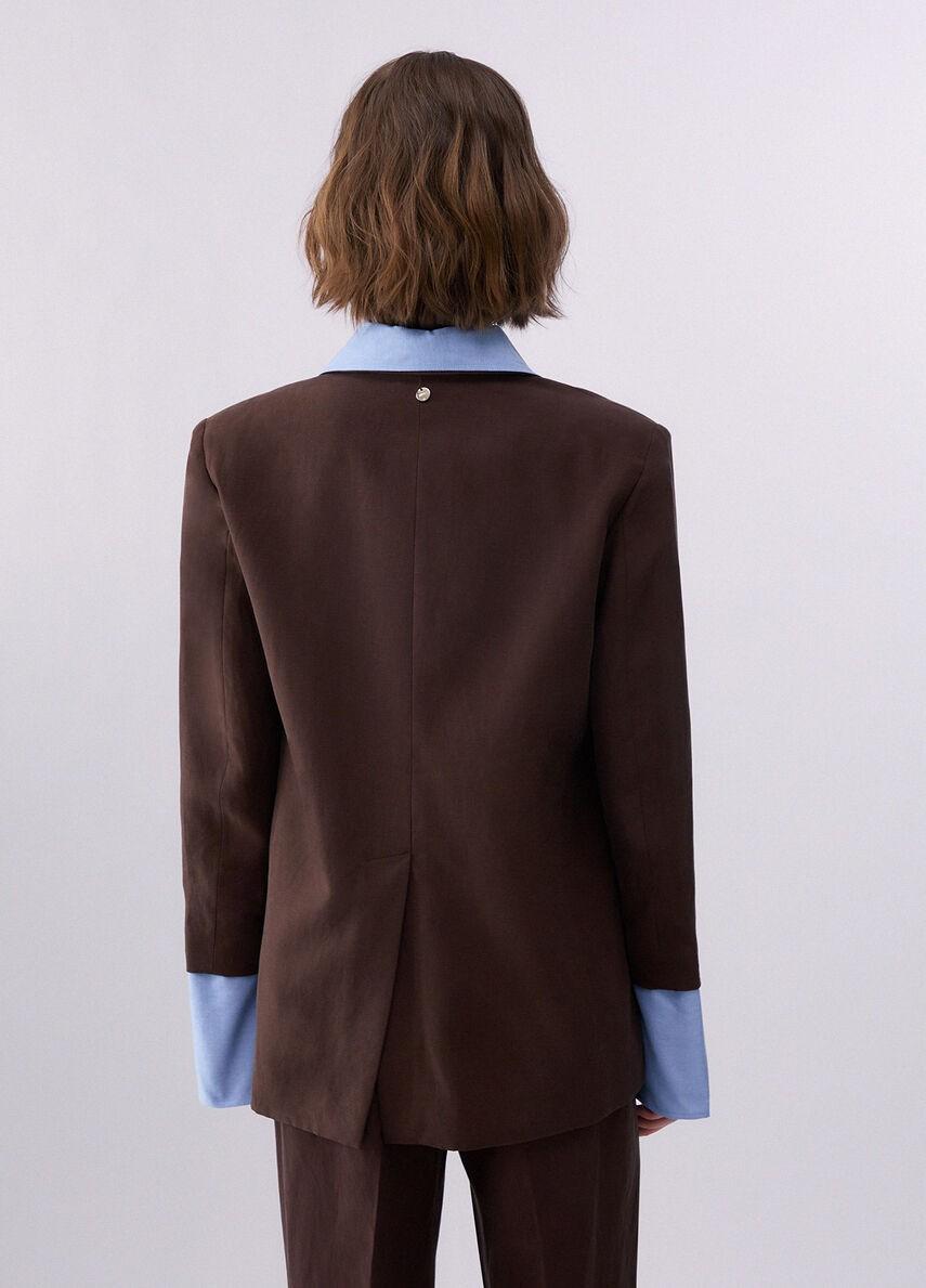 Blazer con sciarpa gioiello WA6436T4818 91109 LIU JO WHITE1 