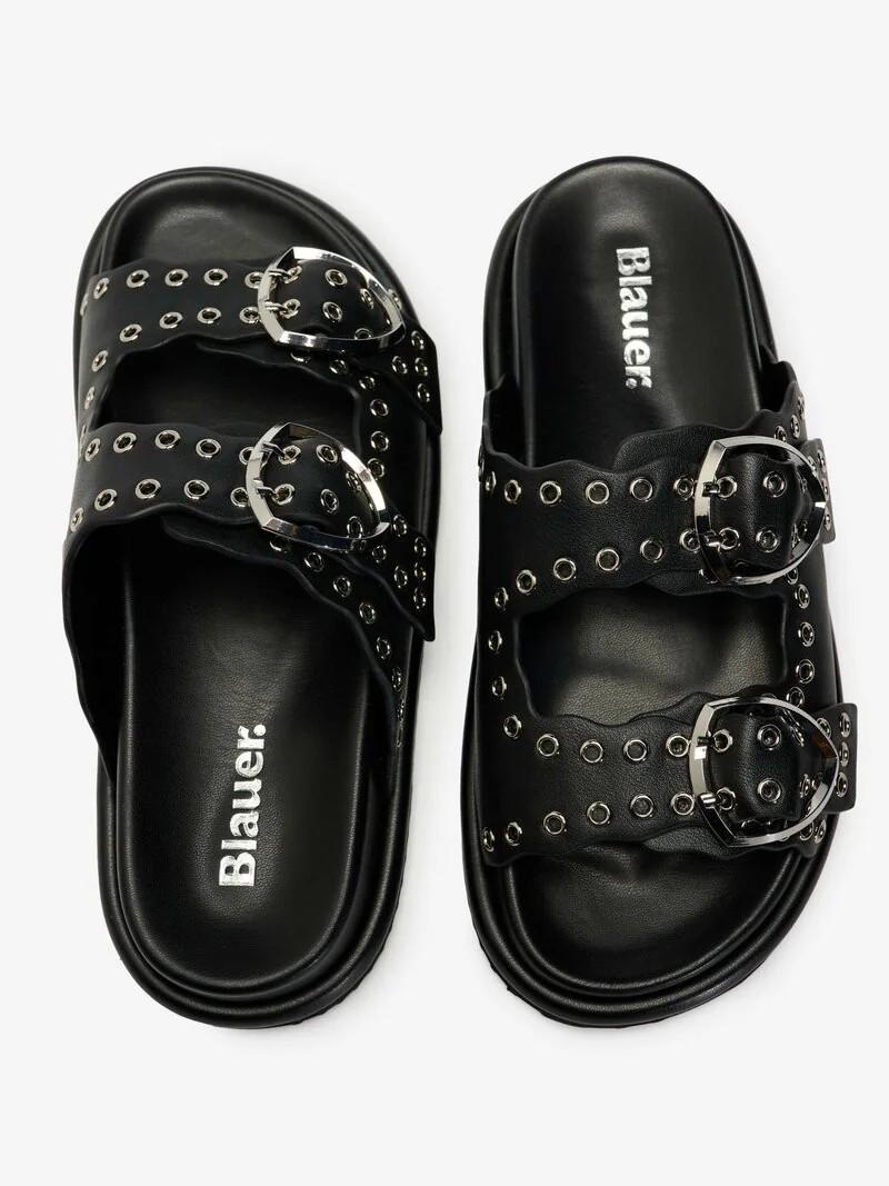 Sandal bloom02/lea S6BLOOM02LEA BLK BLAUER SHOES 