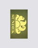 Telo mare in microfibra con logo dark green