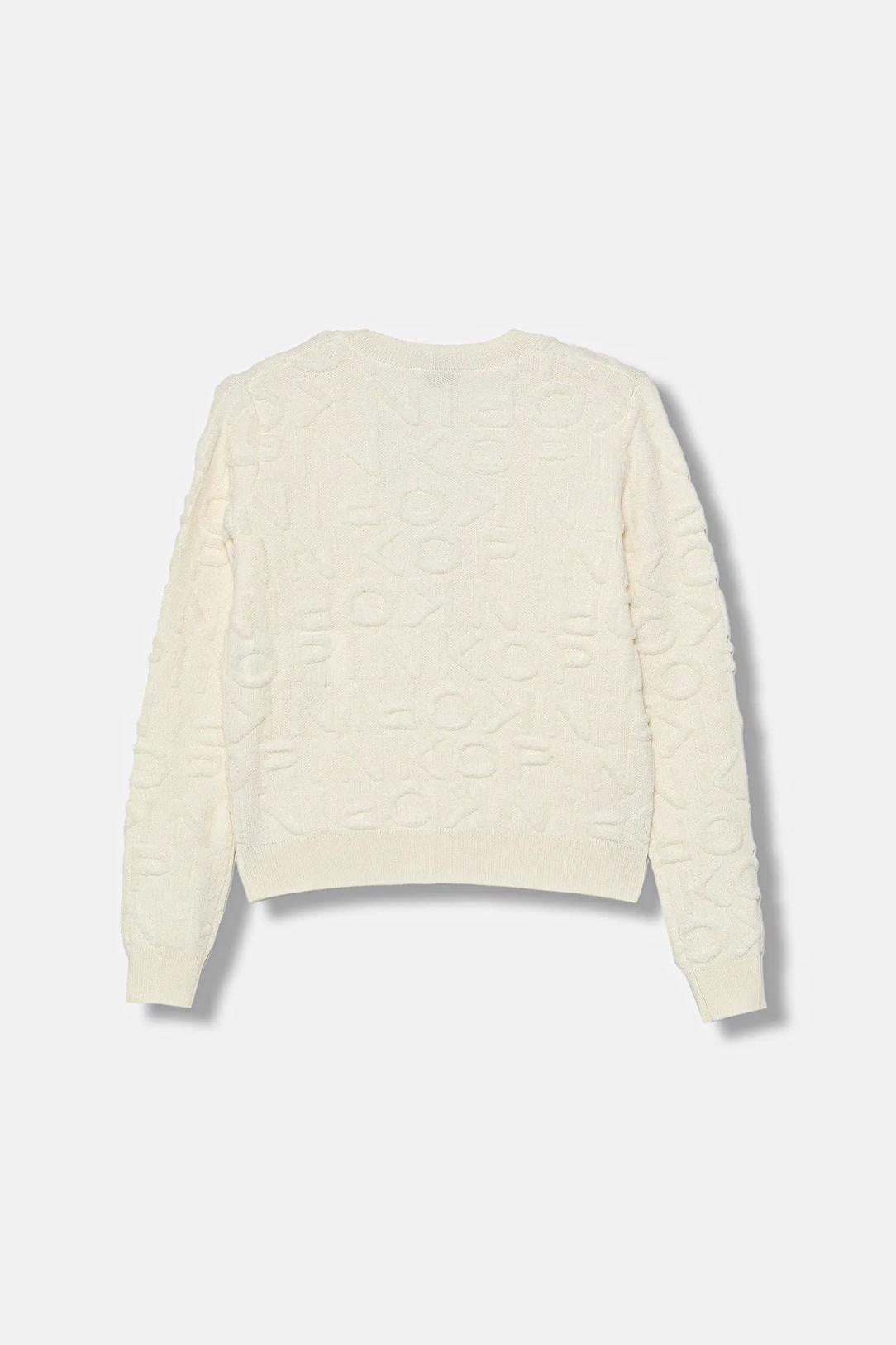 Cardigan con motivo in rilievo KFMA014CFL083 B000 PINKO 