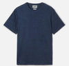 T-shirt Ecstasea in puro lino blu con logo ricamato