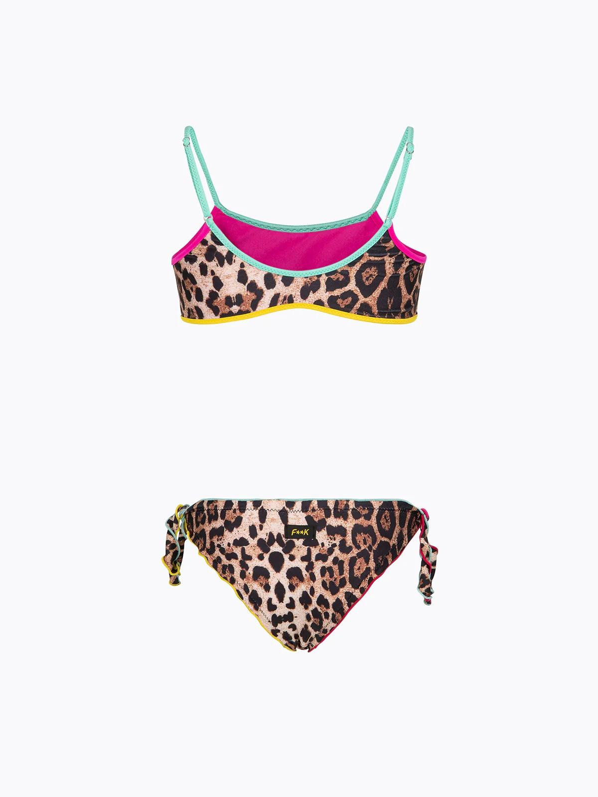 Bikini Bambina F**K Top Fisso con Slip Regolabile Fantasia FJ26SG0111X 02 F**K 