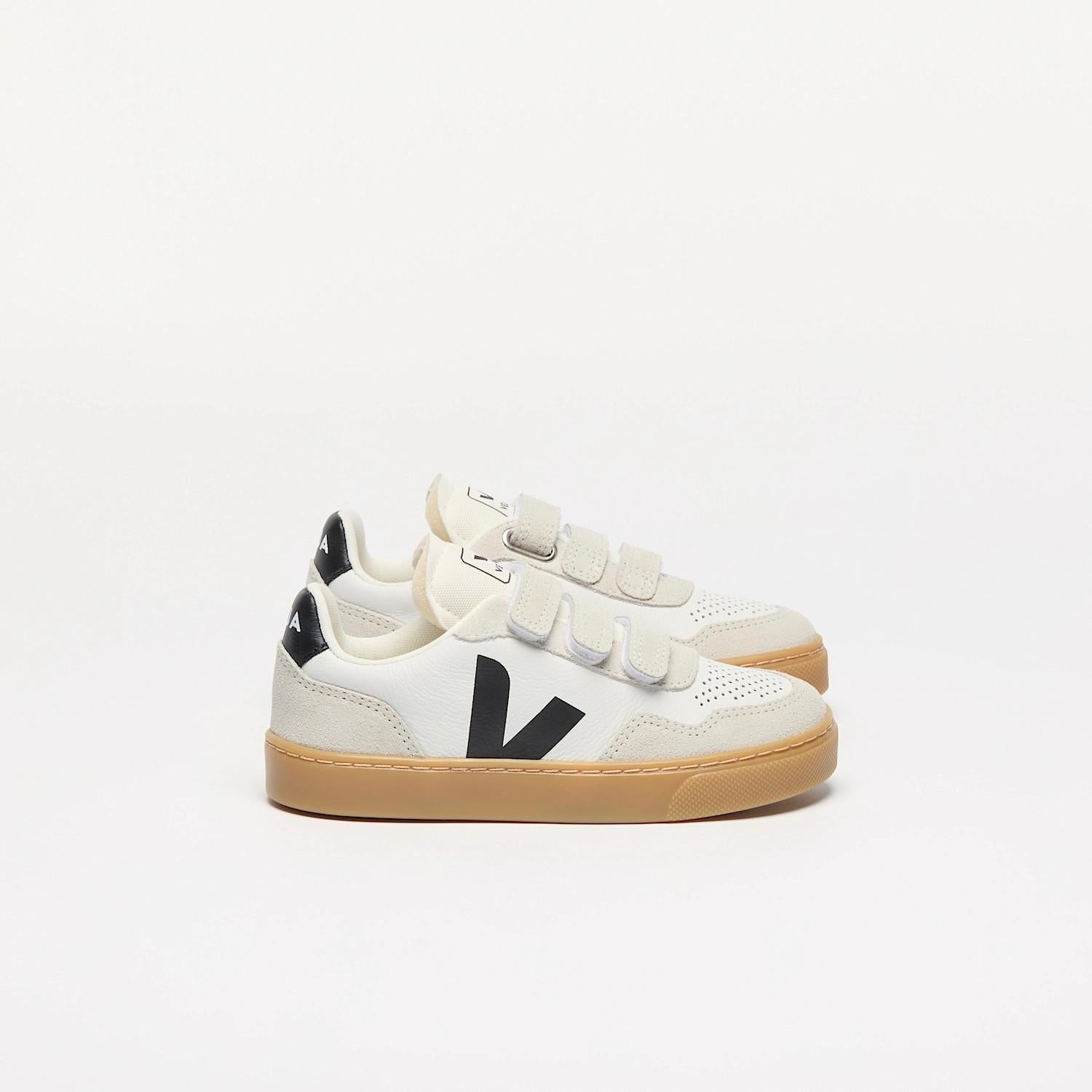 V-90 leather white black natural SX2021 006 VEJA 