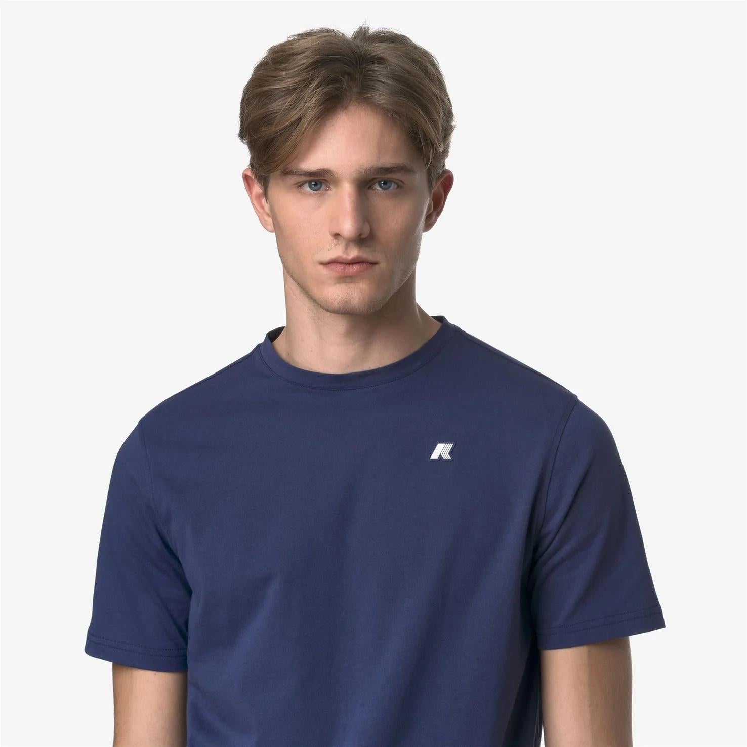 T-Shirt in Cotone Slim Fit Uomo blu cobalto K7125UW 867 K-WAY 