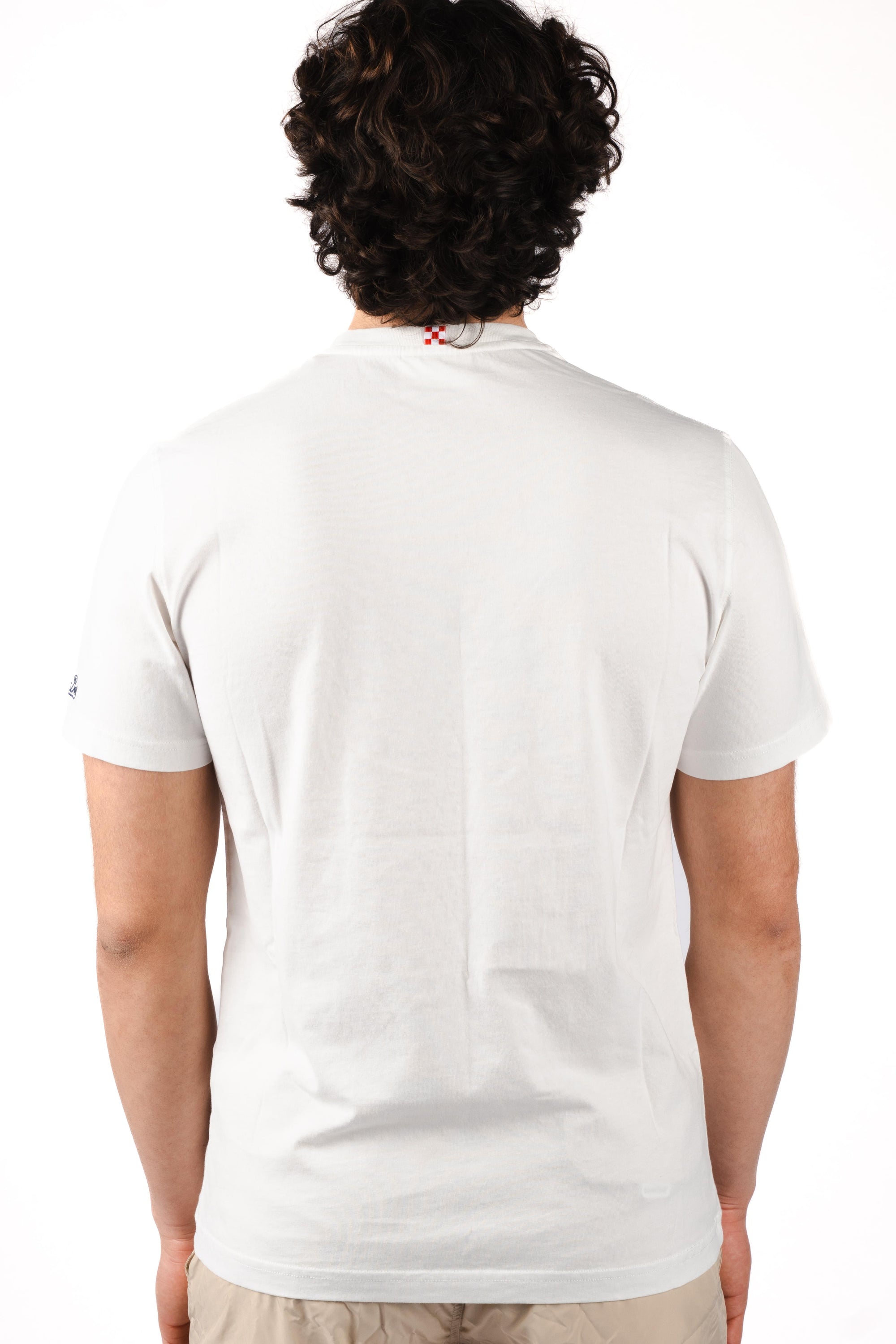 T-shirt Portofino bianca con ricamo Solito posto solito Gin POT0001 04526L MC2 SAINT BARTH 