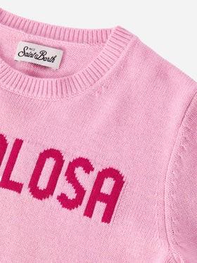 Girocollo Princess in misto cashmere con jacquard Favolosa PRC0001 00552I MC2 SAINT BARTH 