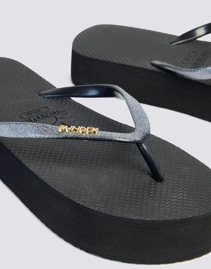 Ciabatte infradito con glitter e suola alta AW201ASEL000 00400 SUNDEK 