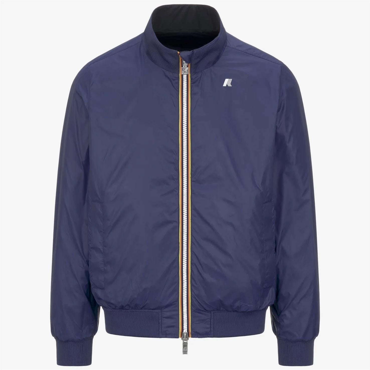 Bomber corto reversibile da uomo blu scuro per condizioni meteorologiche variabili K6123PW B0S K-WAY 