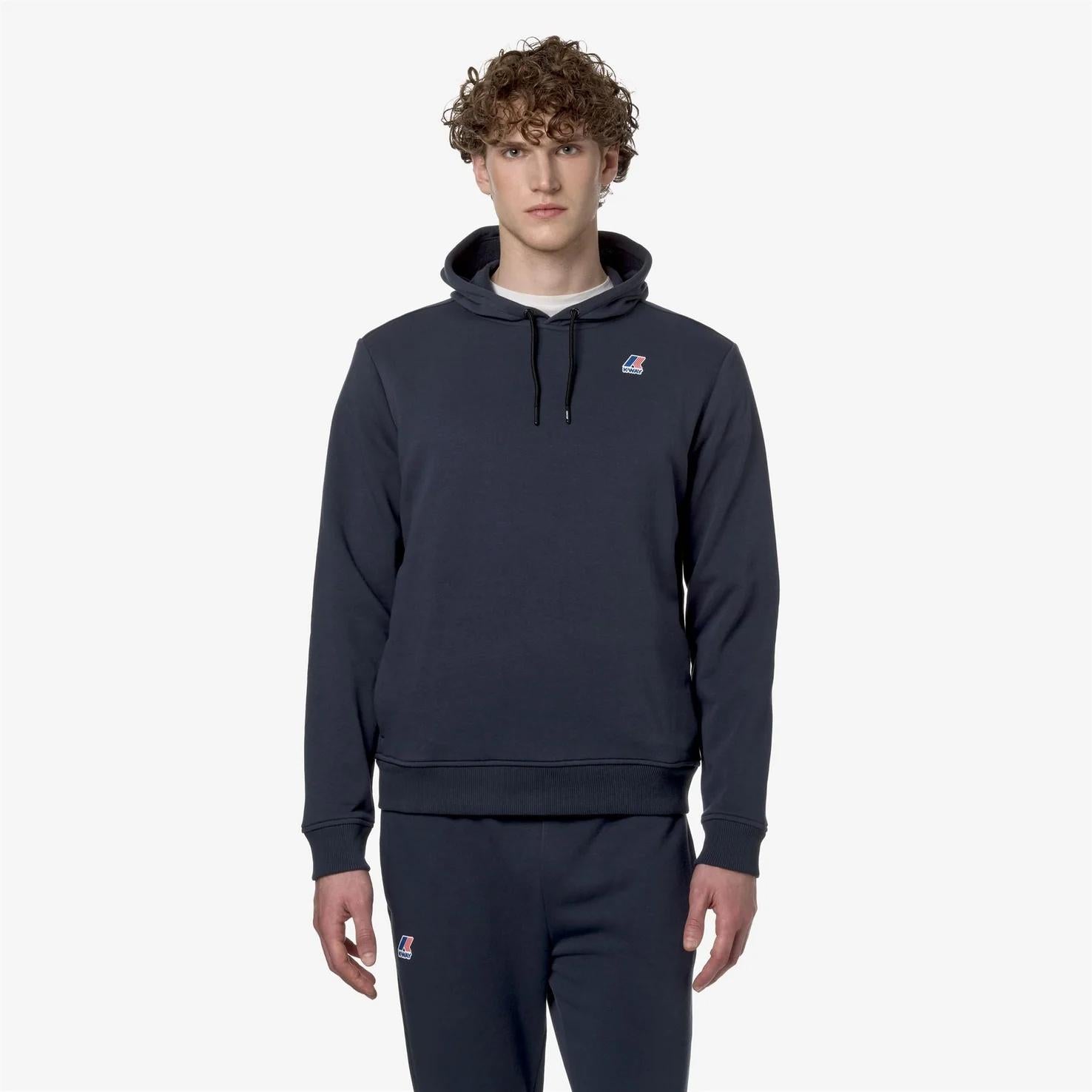Maglione in pile di cotone unisex blu K41224W K89 K-WAY 