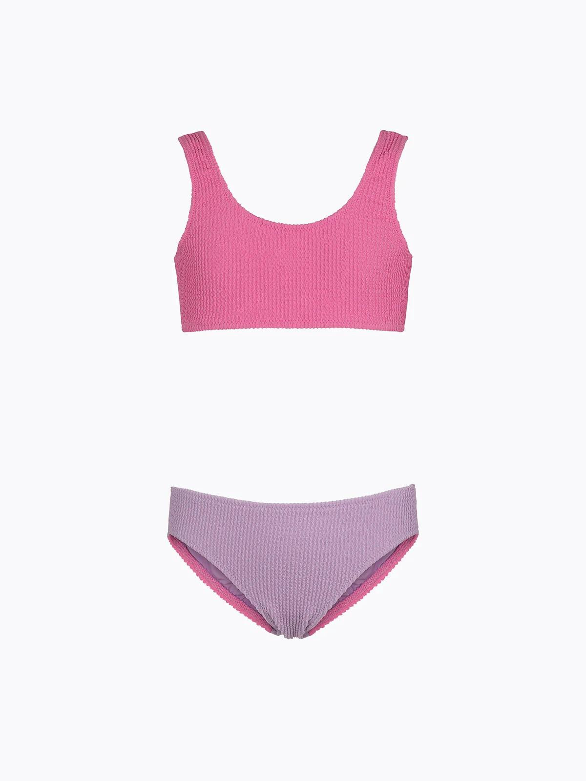Bikini Bambina F**K Top con Slip Fisso Lilla FJ26SG0510 LC F**K 