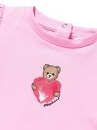 T-shirt con stampa Teddy Bear con cuore MLM02BLBA00 51473 MOSCHINO BABY 