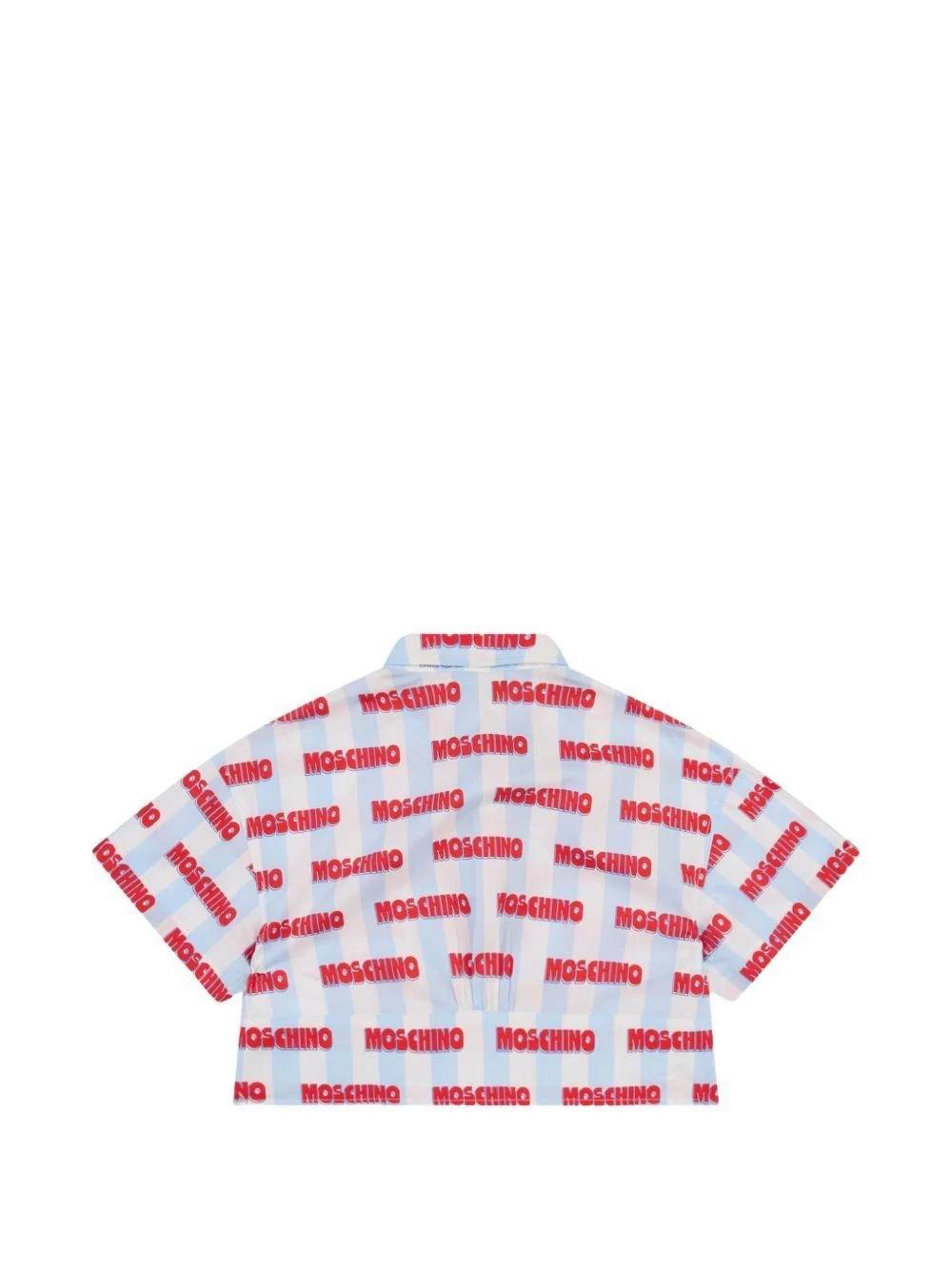 Camicia con motivo a righe HAC021LLB60 83678A MOSCHINO KID 
