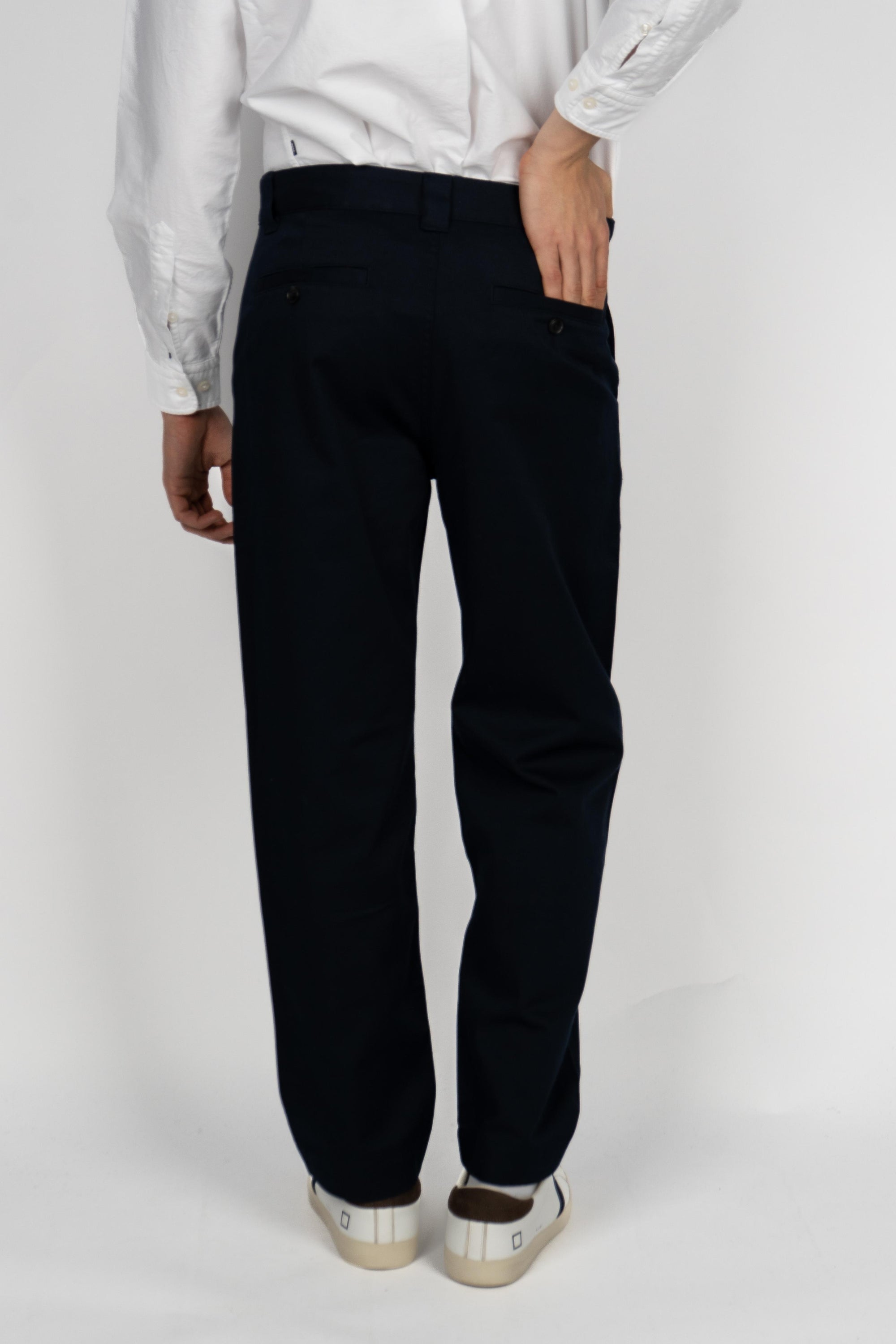 Pantaloni straight fit in twill di misto cotone 50545304 404 BOSS 