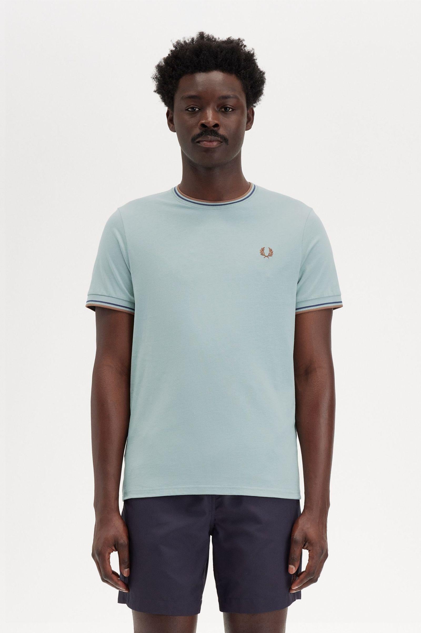 T-shirt con doppia riga M158853 Y26 FRED PERRY 