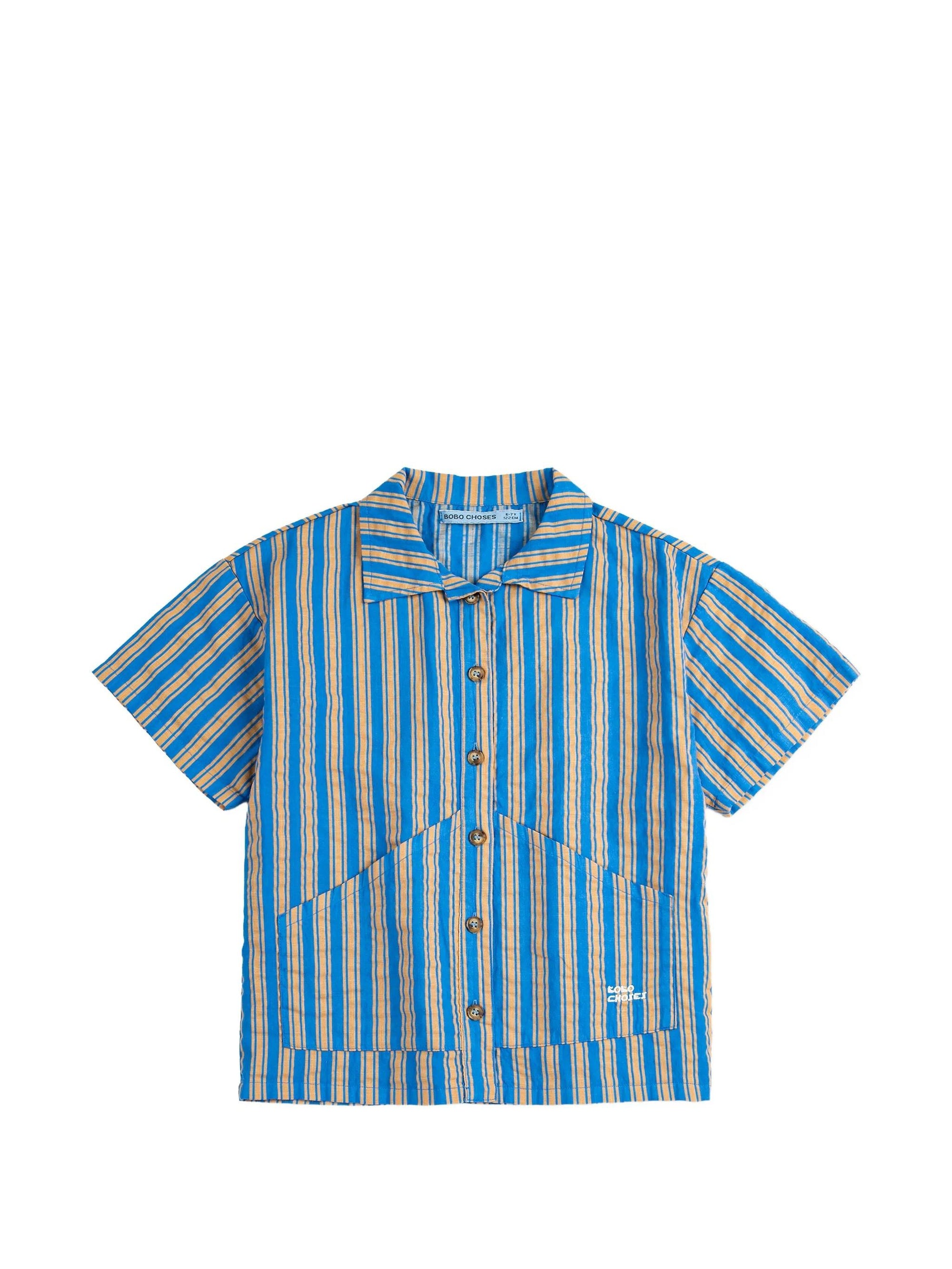 Camicia a righe con applicazione B126AC035 411 BOBO CHOSES 
