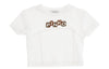 T-shirt pinko kids bianca con stampa logo
