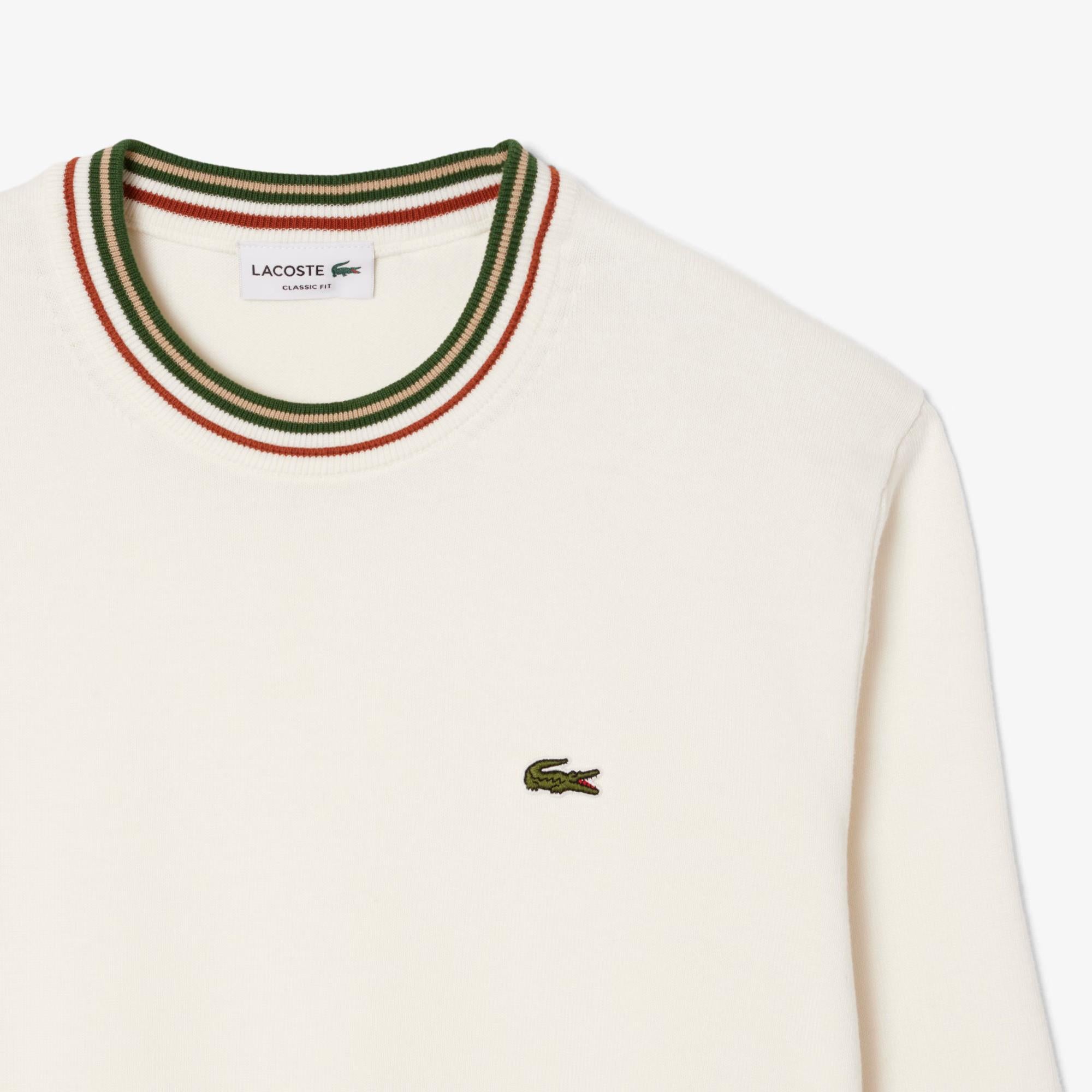Maglione in jersey di cotone a righe AH5158 X0N LACOSTE 