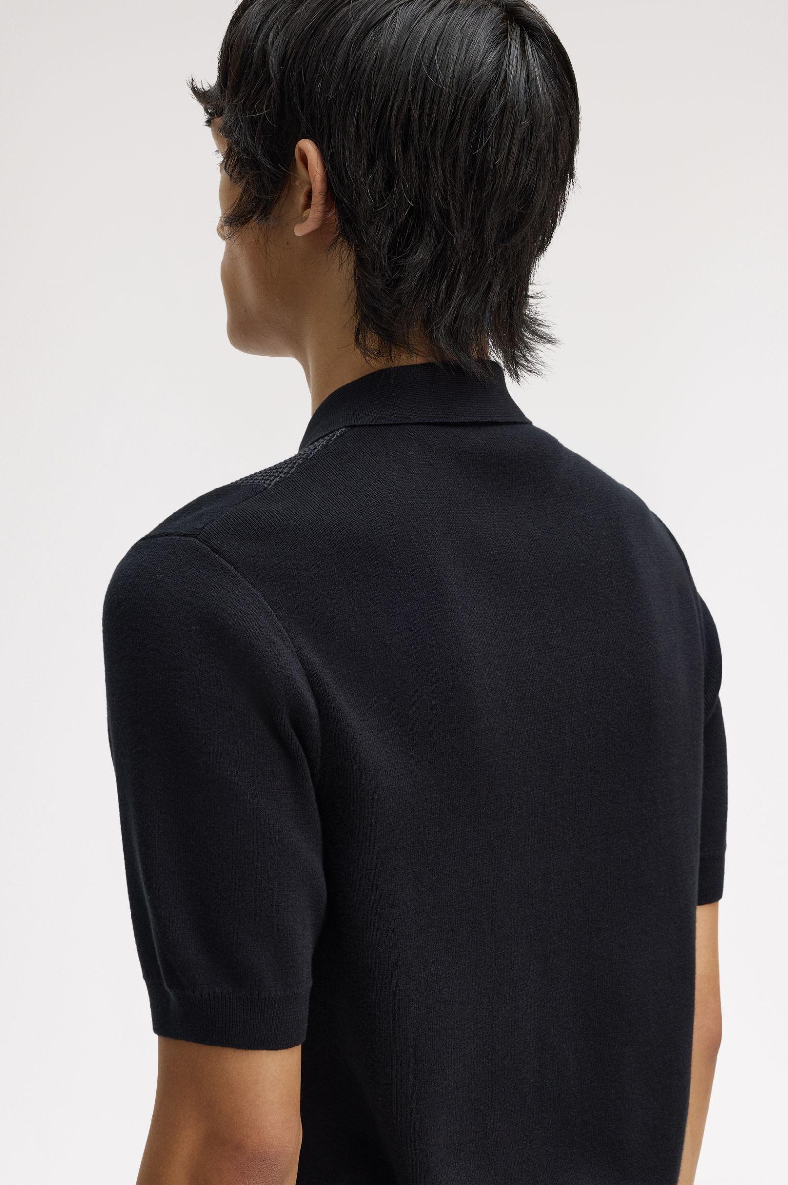 Polo In Maglia Con Inserto K231058 102 FRED PERRY 