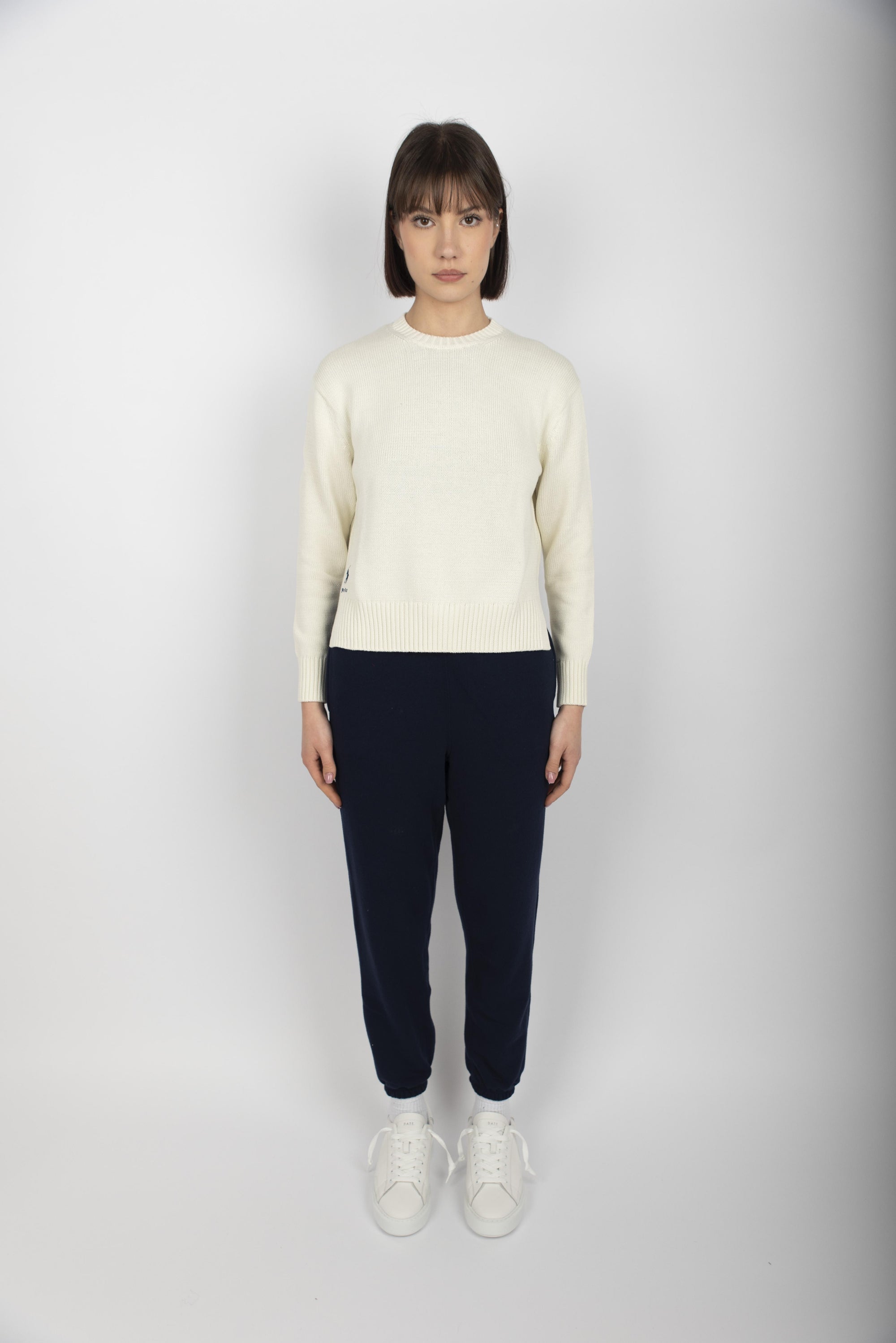 Maglia a girocollo in cotone pullover panna 211898583 003 POLO RALPH LAUREN 