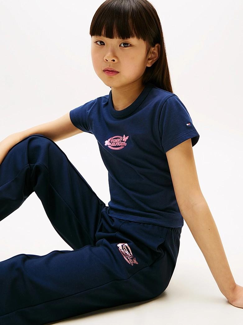 T-shirt extra slim fit con logo metallizzato KG0KG08753T C1G TOMMY HILFIGER 