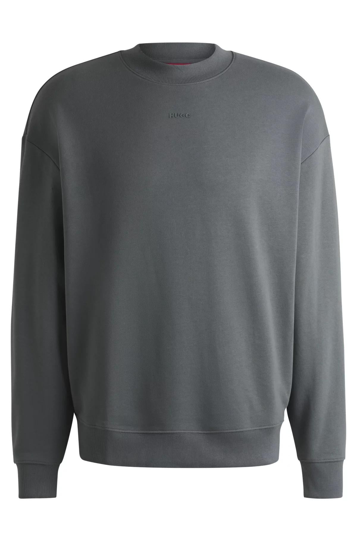 Felpa relaxed fit in terry di cotone con logo stampato 50525892 086 HUGO 