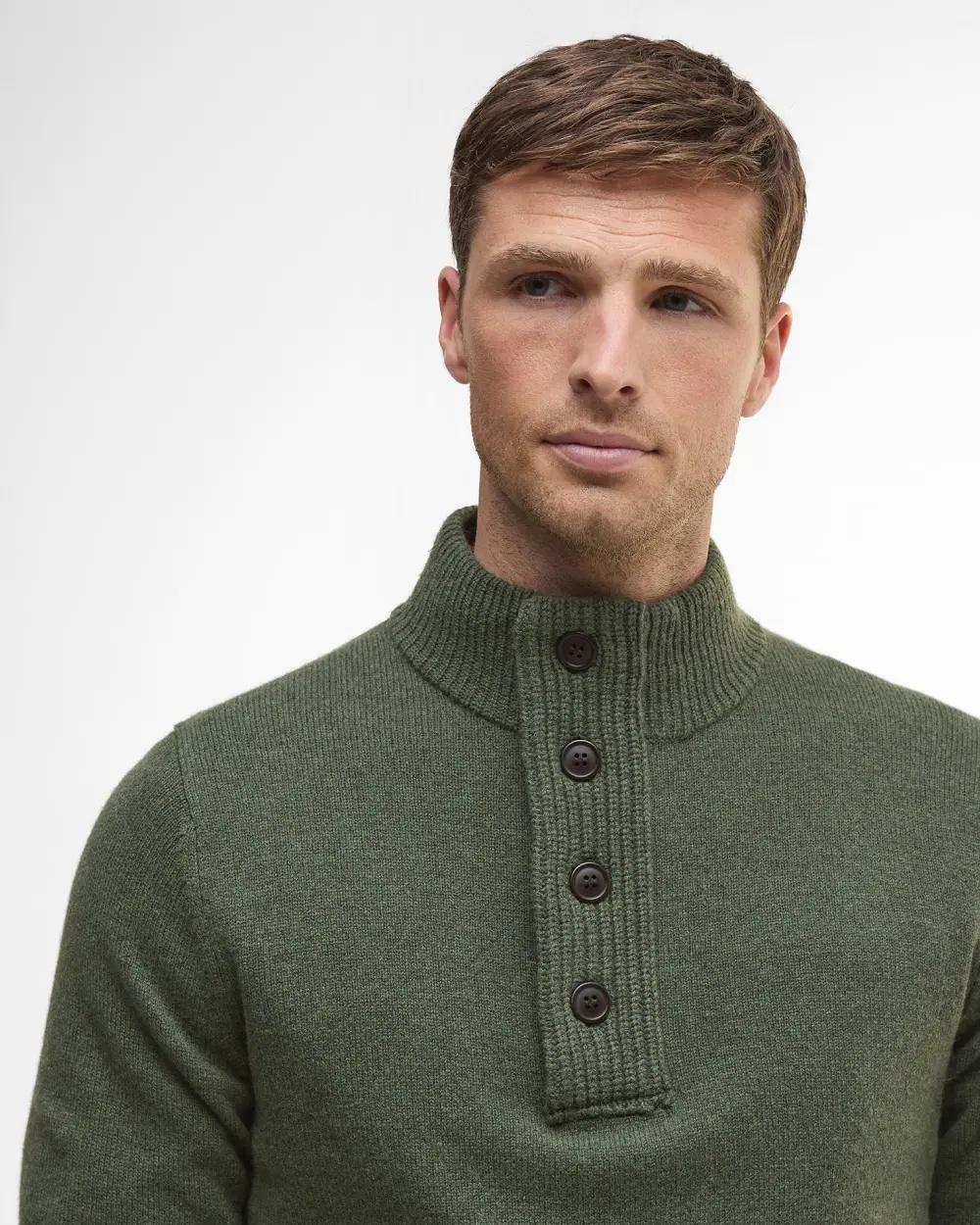 Felpa con toppa sul gomito Essential MKN0585 OL51 BARBOUR 
