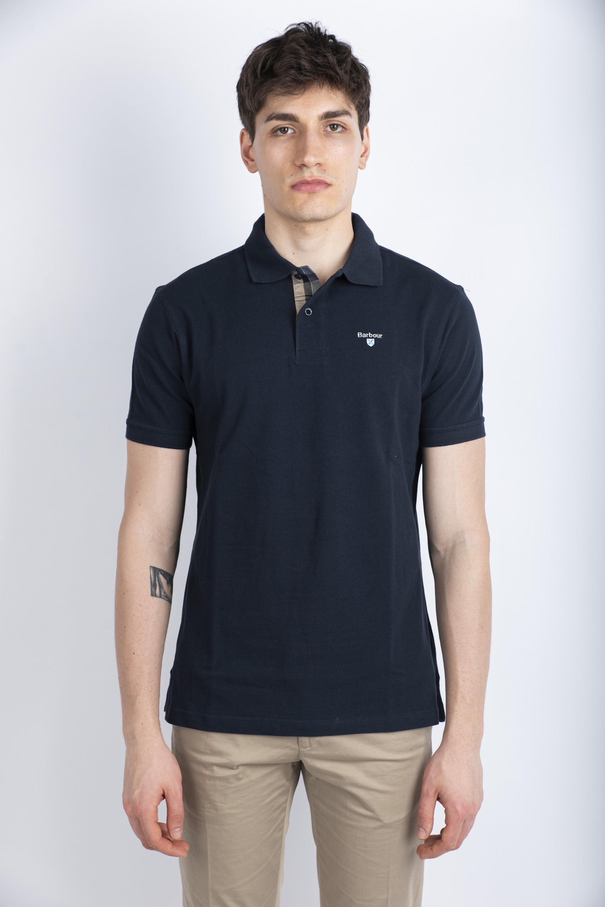 Polo in cotone navy Barbour MML0012 NY31 BARBOUR 