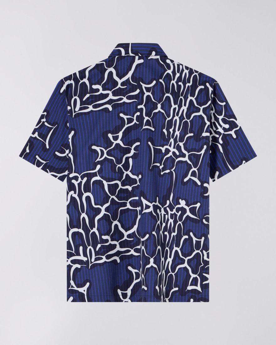 Yugami Stripes Shirt SS viola I034974 0867 EDWIN 