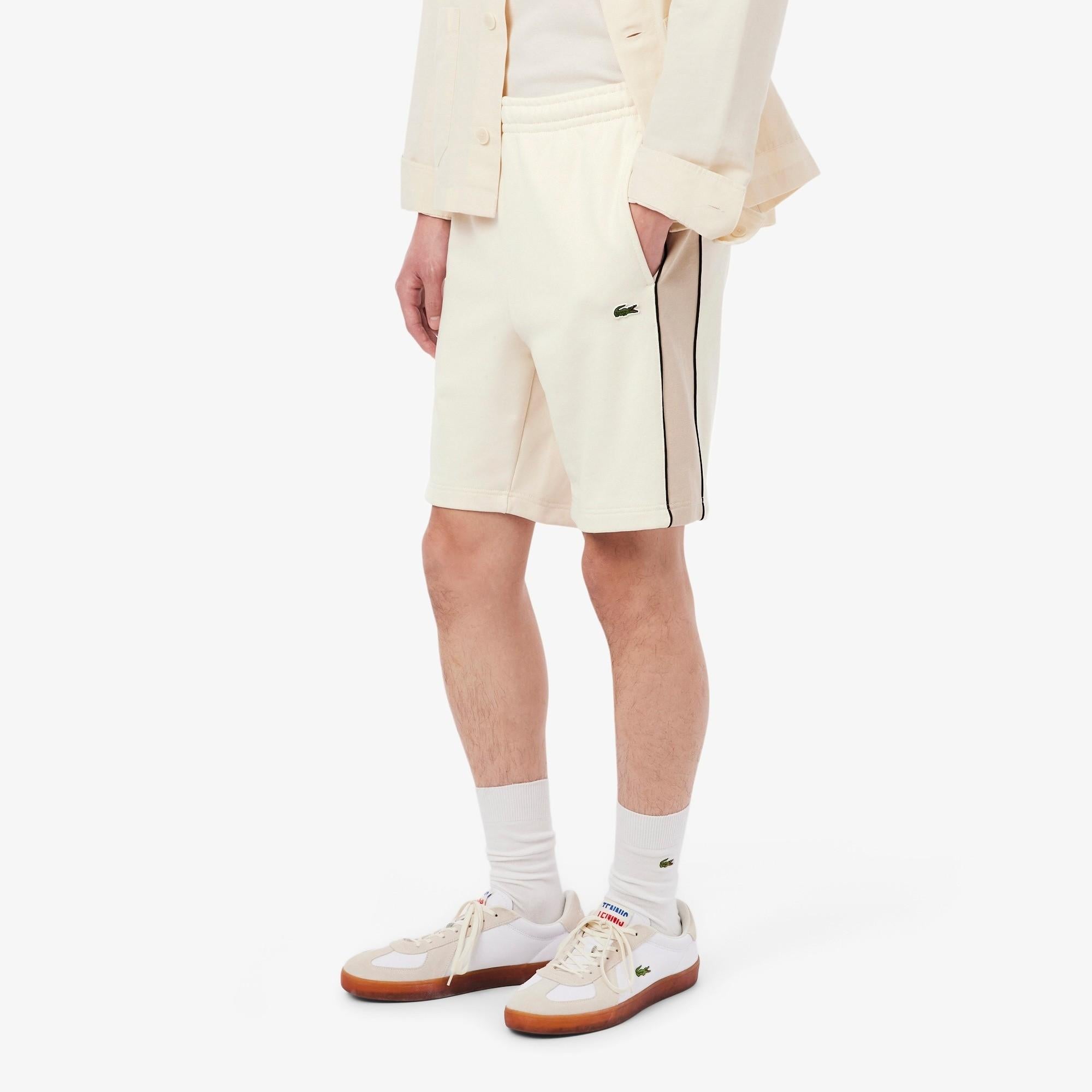 Shorts in tessuto felpato regular fit color block GH0893 3RR LACOSTE 