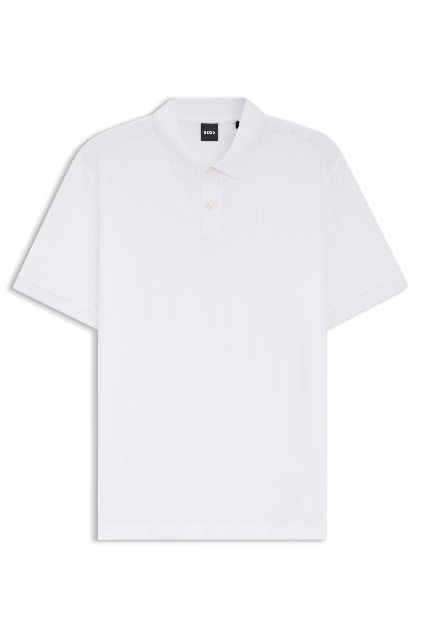Polo a righe verticali in cotone mercerizzato 50559609 100 BOSS 