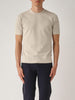 T-shirt in maglia vintage cotone organico beige