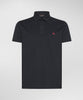 Mezzola 02 Polo in Piqué di cotone stretch blu grafite