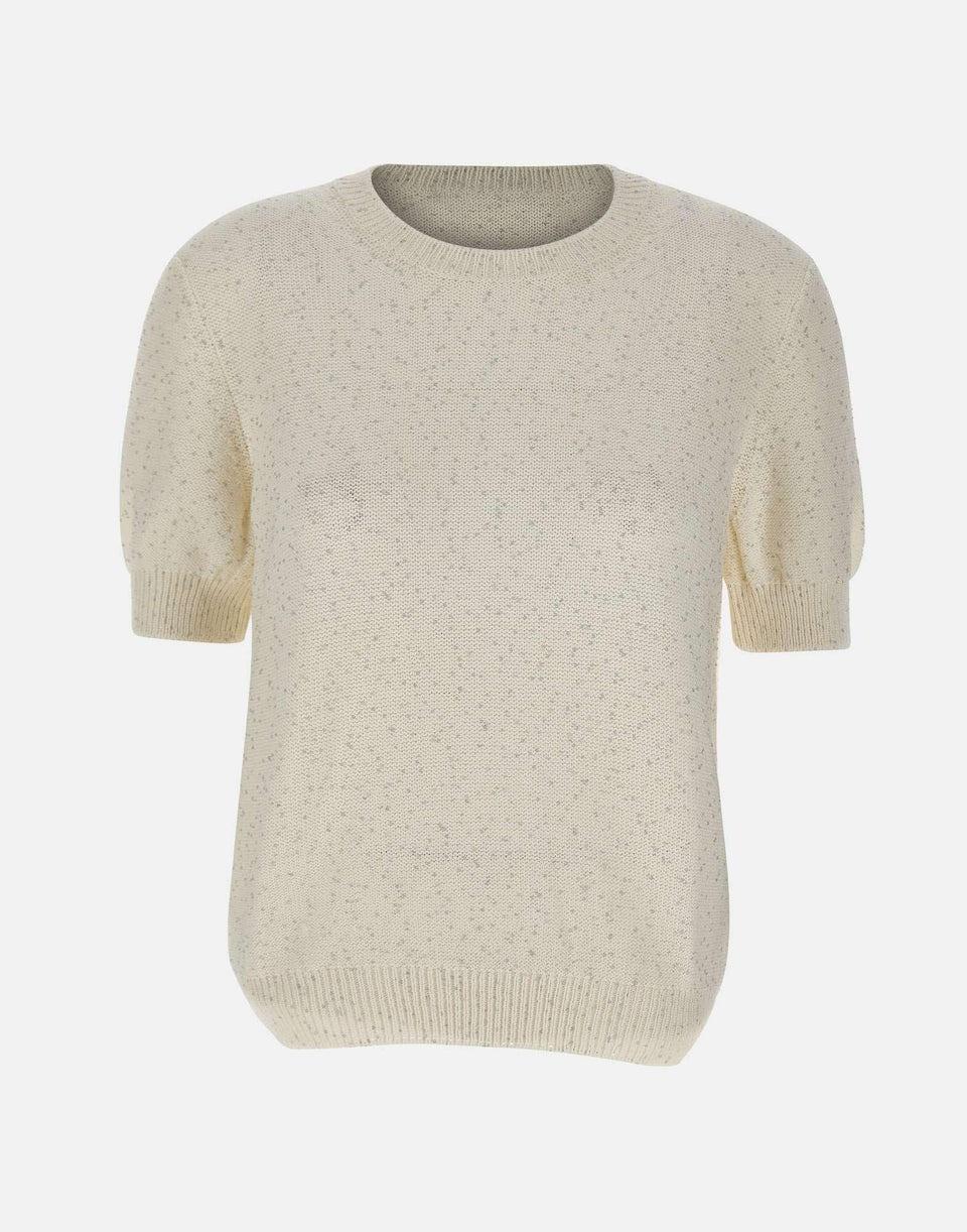 Maglia a maniche corte con paillettes 13231/32430 004 GRAN SASSO 