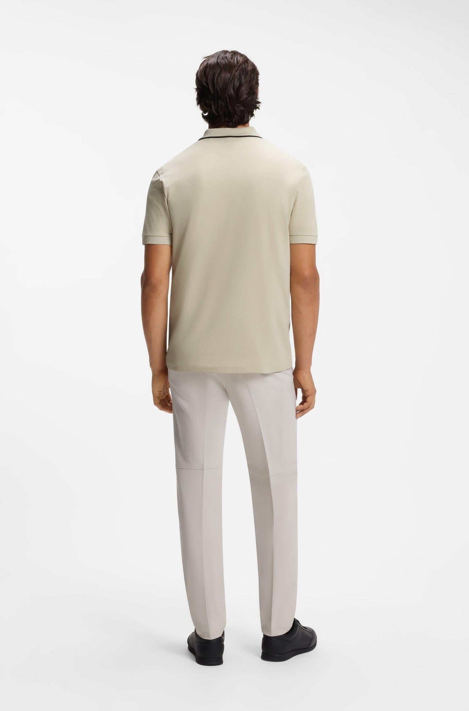 Polo sportiva slim-fit in cotone elasticizzato 50555698 272 BOSS 