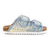 Sandalo denim e strass