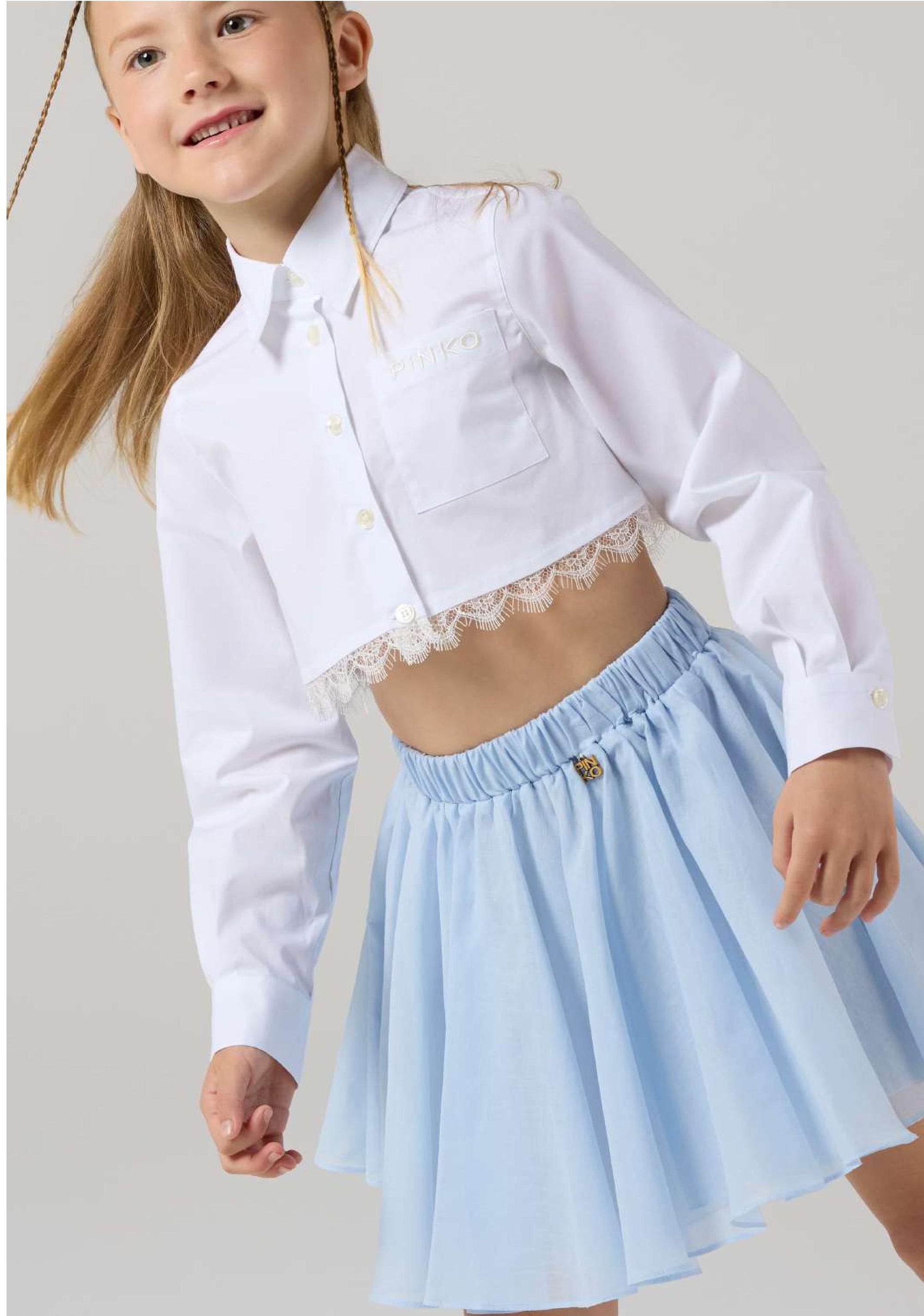 Camicia cropped Pinko kids KFCA0310CA027 0065 PINKO 