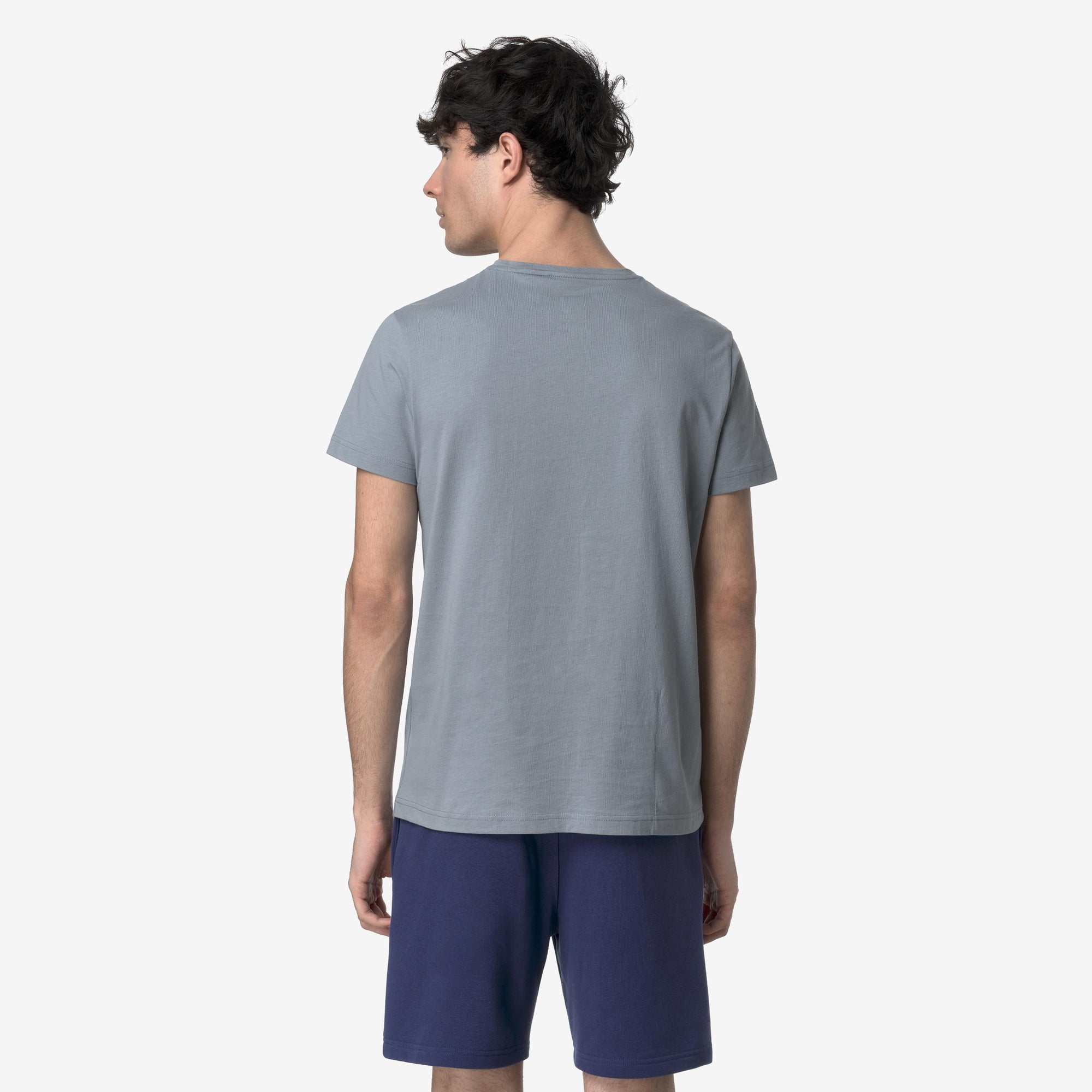 T-shirt unisex grigio in cotone con logo K007JE0 WA9 K-WAY 
