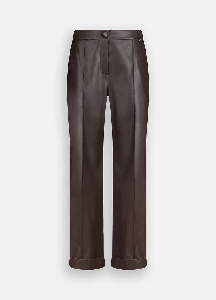 Pantaloni in tessuto spalmato MF5069E0624 90915 LIU JO WHITE2 