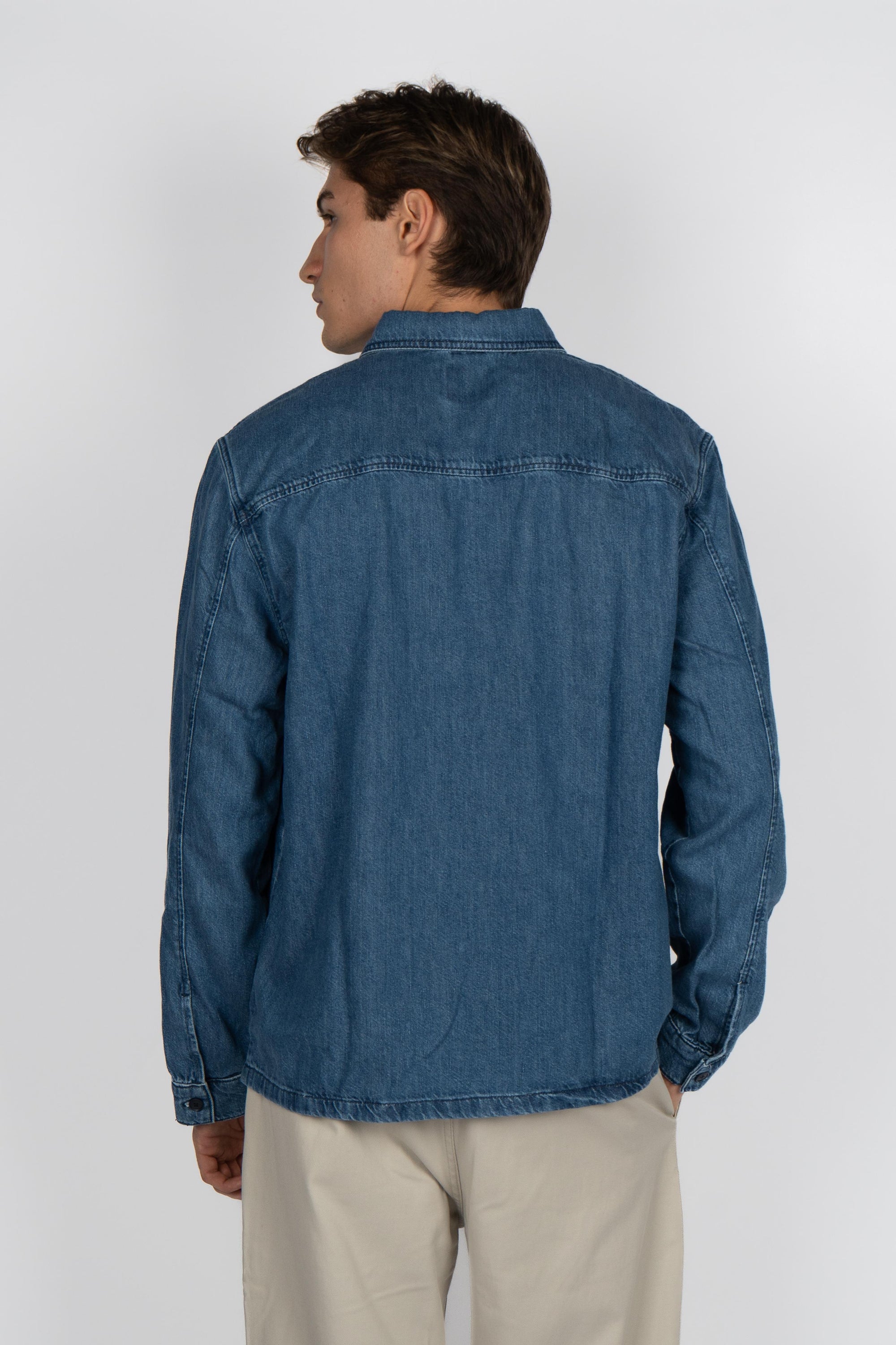 Camicia in denim con logo 50544660 404 BOSS 
